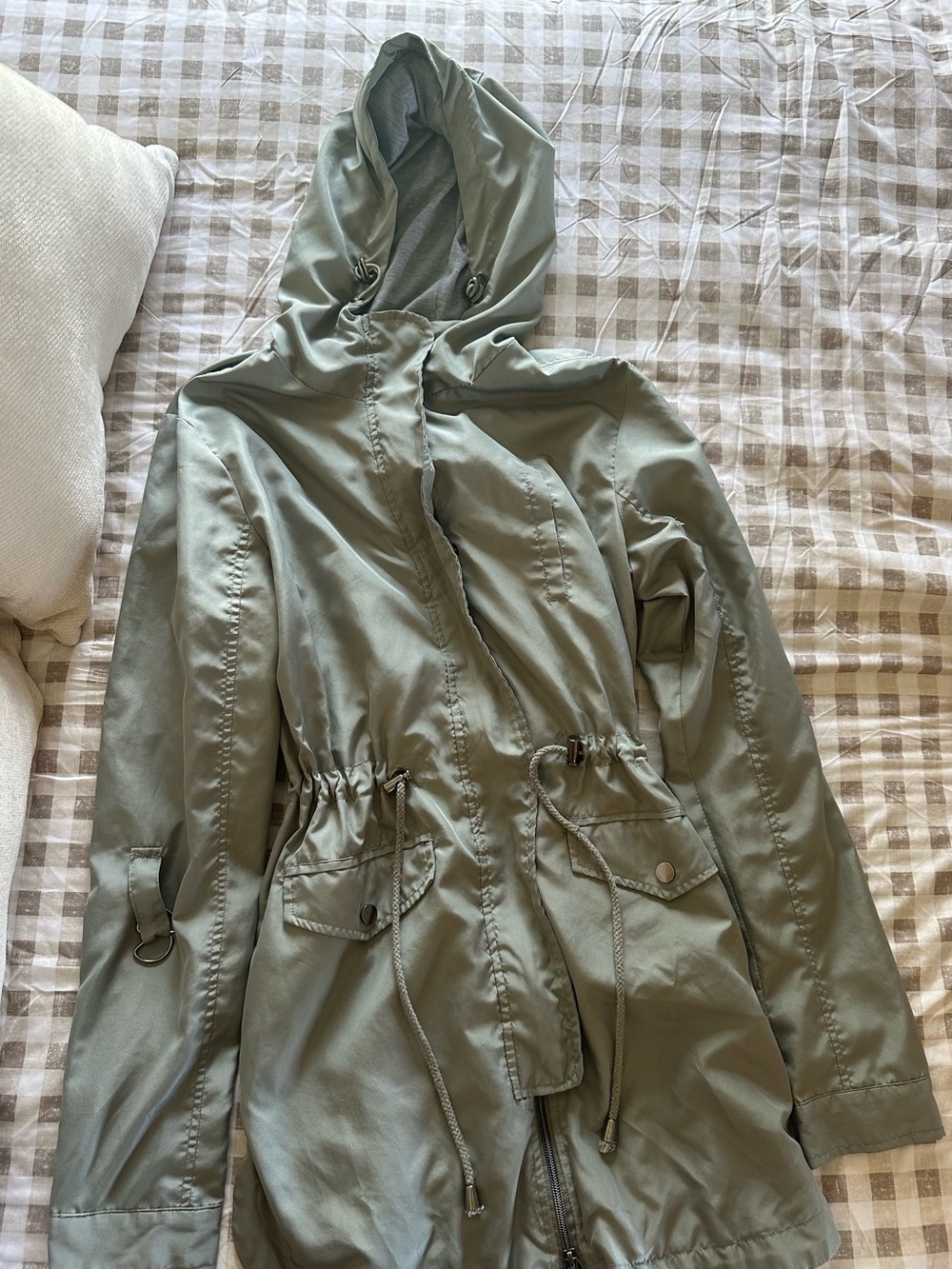 Ashley By 26 International Olive Green Hooded Utility Jacket
